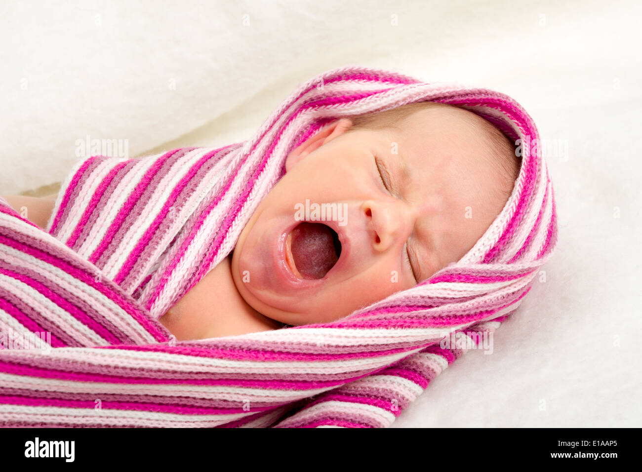crying newborn baby in the hospital - the first week of the new life ...