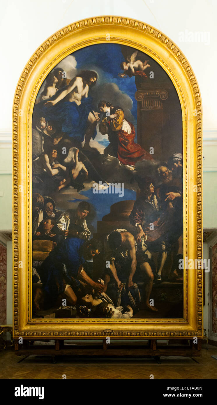 The Burial of St. Petronilla, painting by  Giovanni Francesco Barbieri ( Guercino ), the Capitoline Museums, Rome Italy Europe Stock Photo
