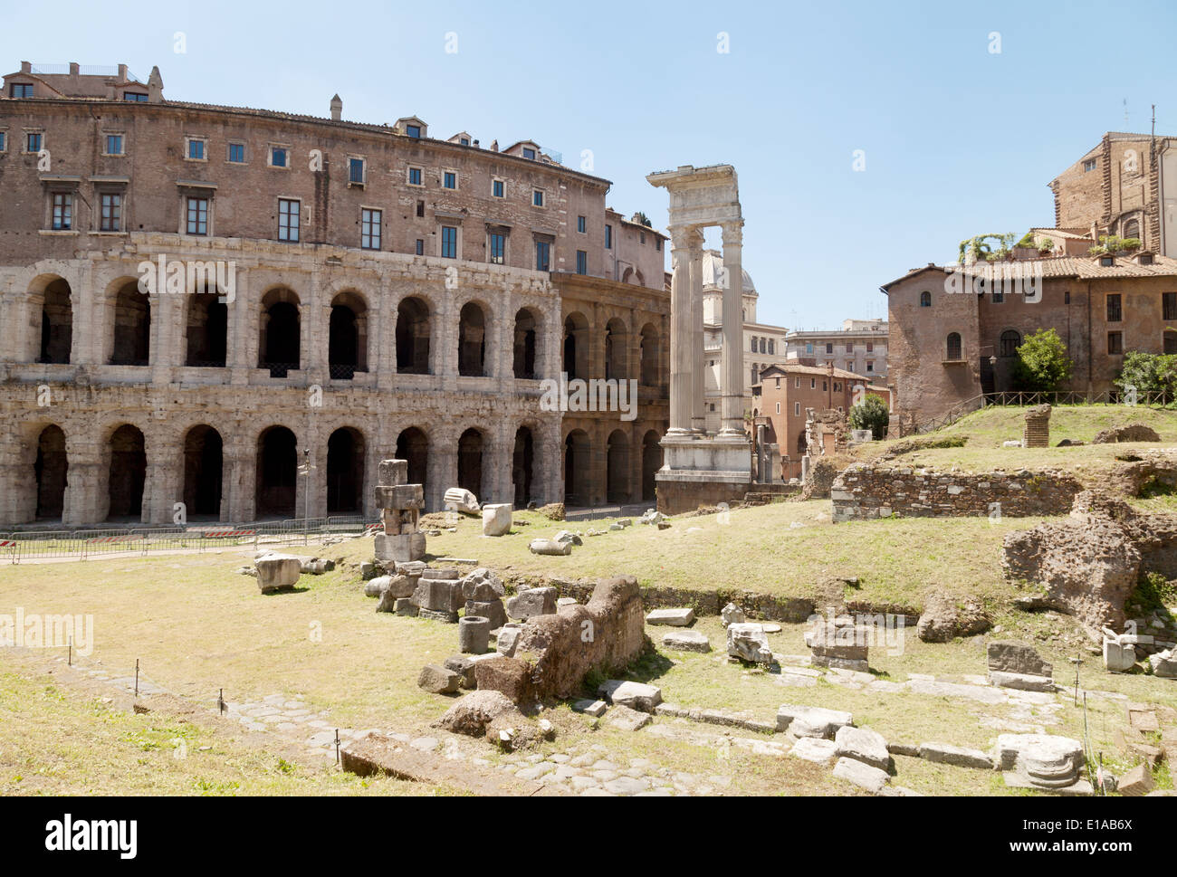 The ruins of the Teatro di Marcello, Rome city center, Rome Italy Europe Stock Photo