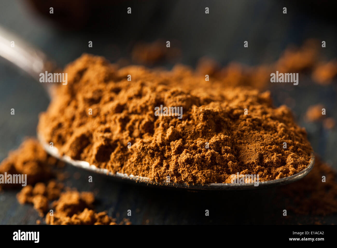 Organic Raw Brown Cinnamon on a Background Stock Photo