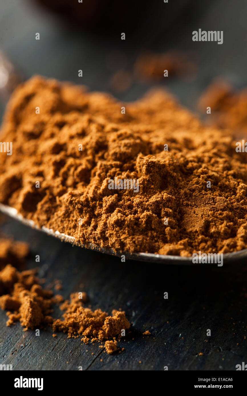 Organic Raw Brown Cinnamon on a Background Stock Photo