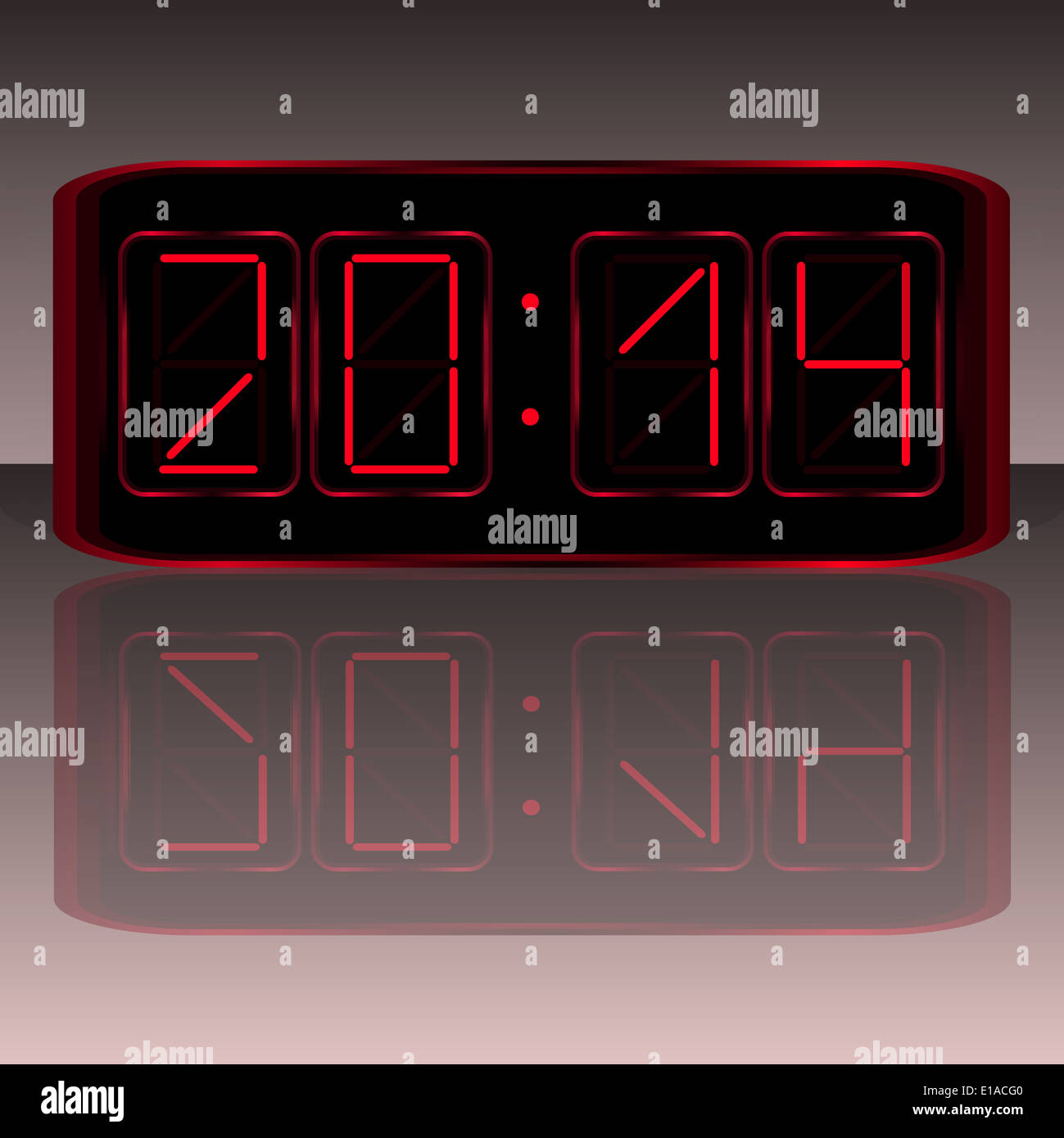 Digital Clock . Digital Uhr Nummer Stock Photo