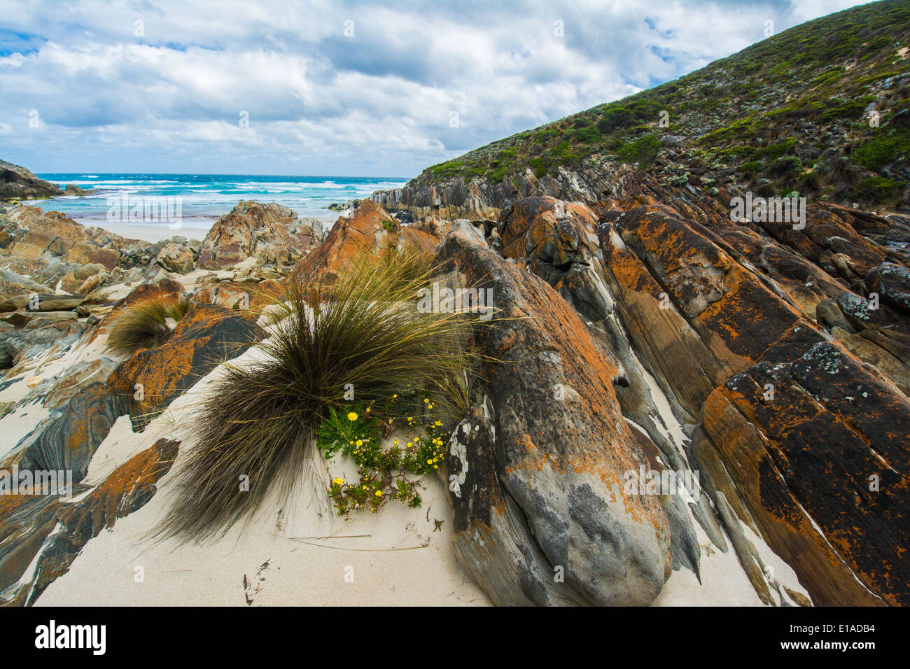 Ocean beach, Snake Lagoon track, Flinders Chase National Park, Kangaroo Island, South Australia Stock Photo