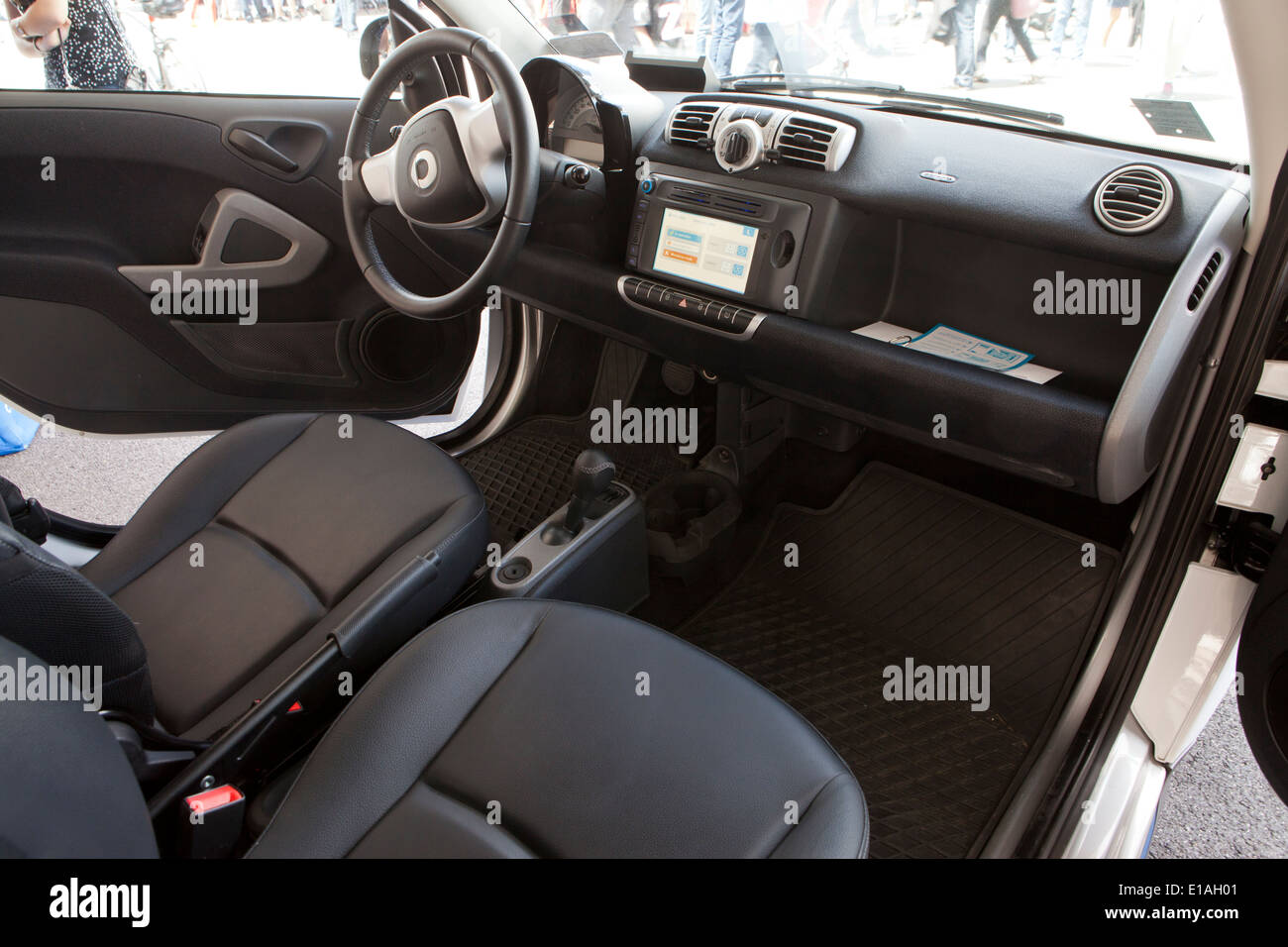 Interior view of Smart ForTwo car, Car2Go version - USA Stock Photo