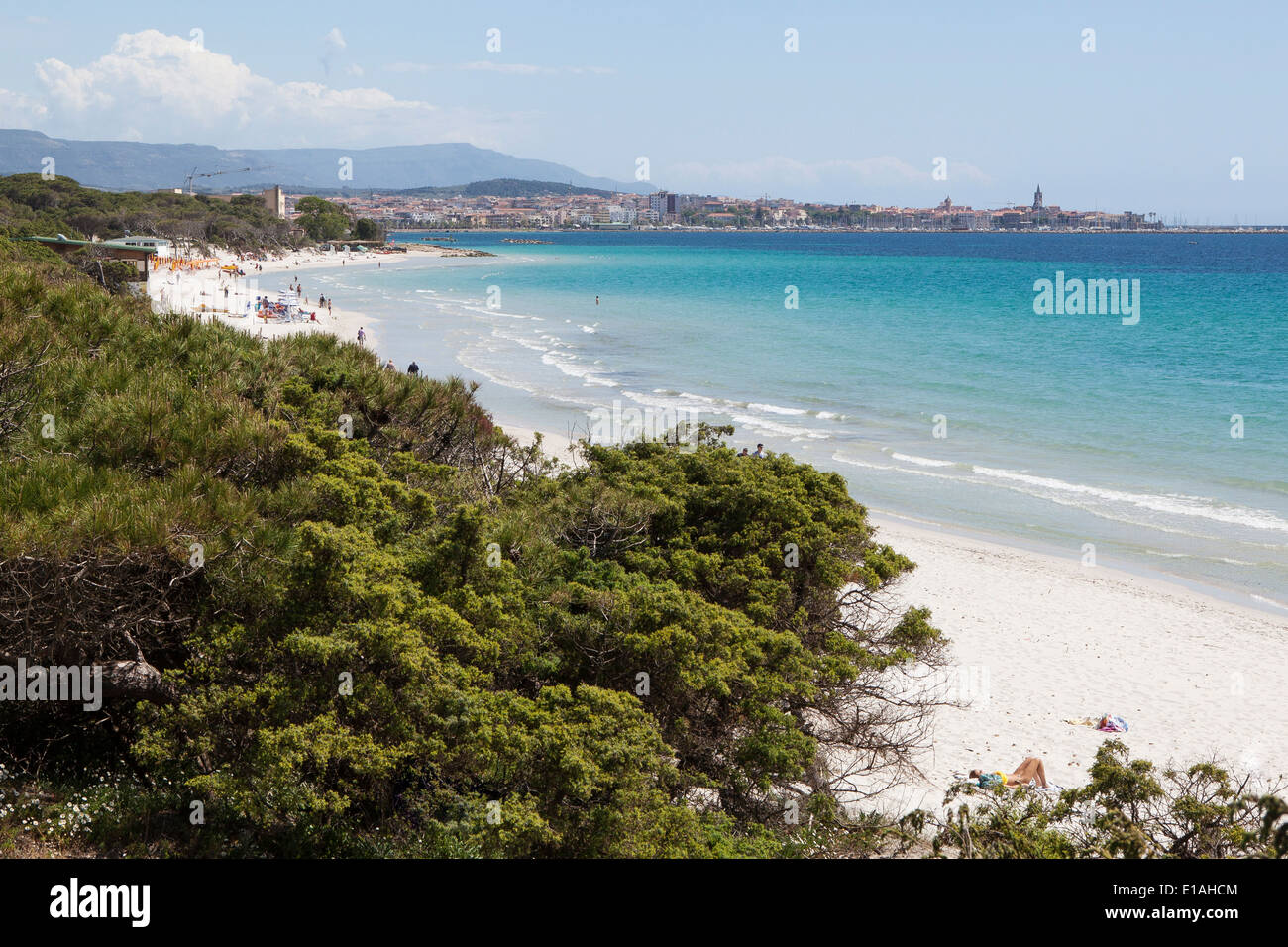 Maria Pia Beach Alghero Sardinia Stock Photos Maria Pia