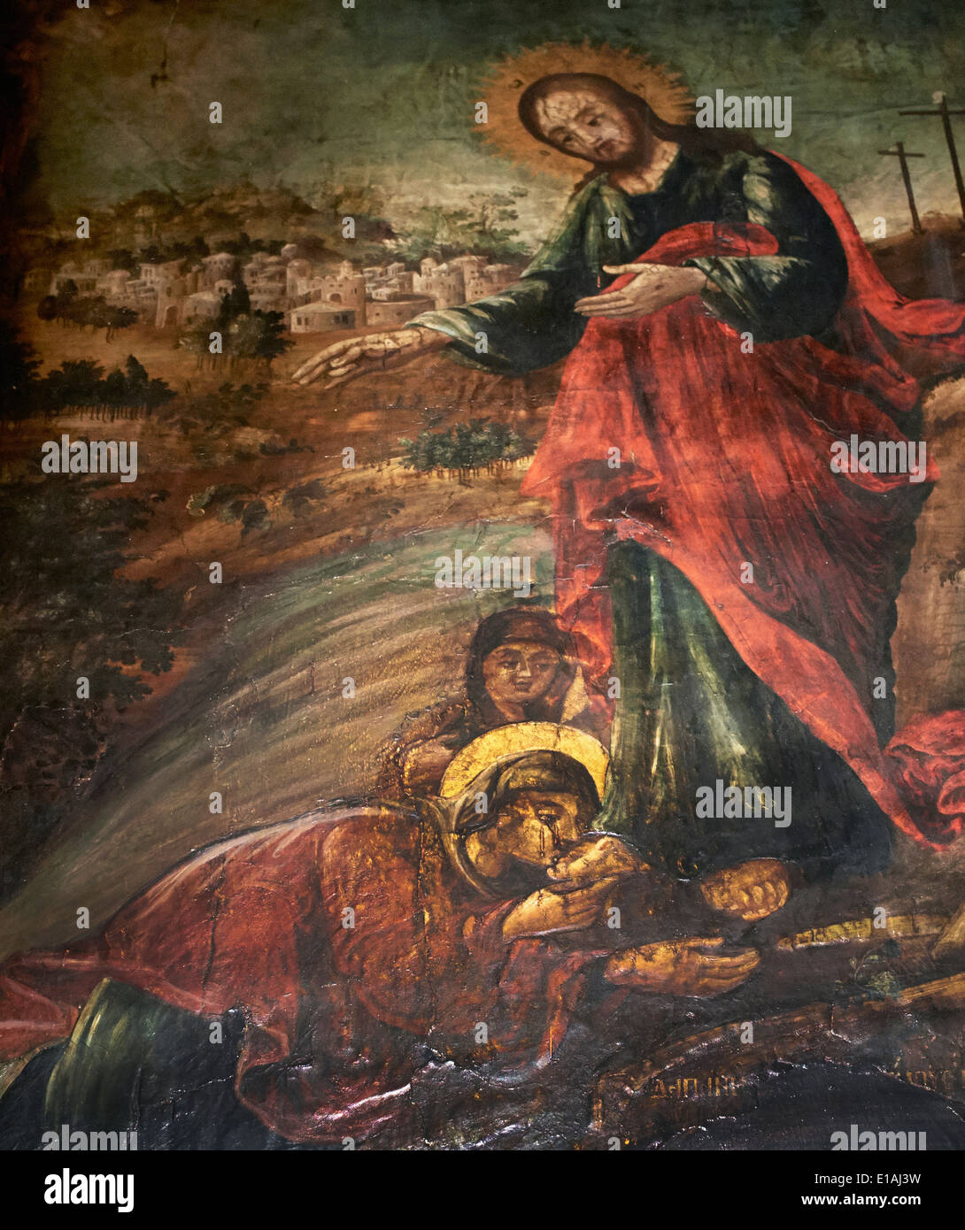 Jesus Christ feet being kissed Stock Photo - Alamy