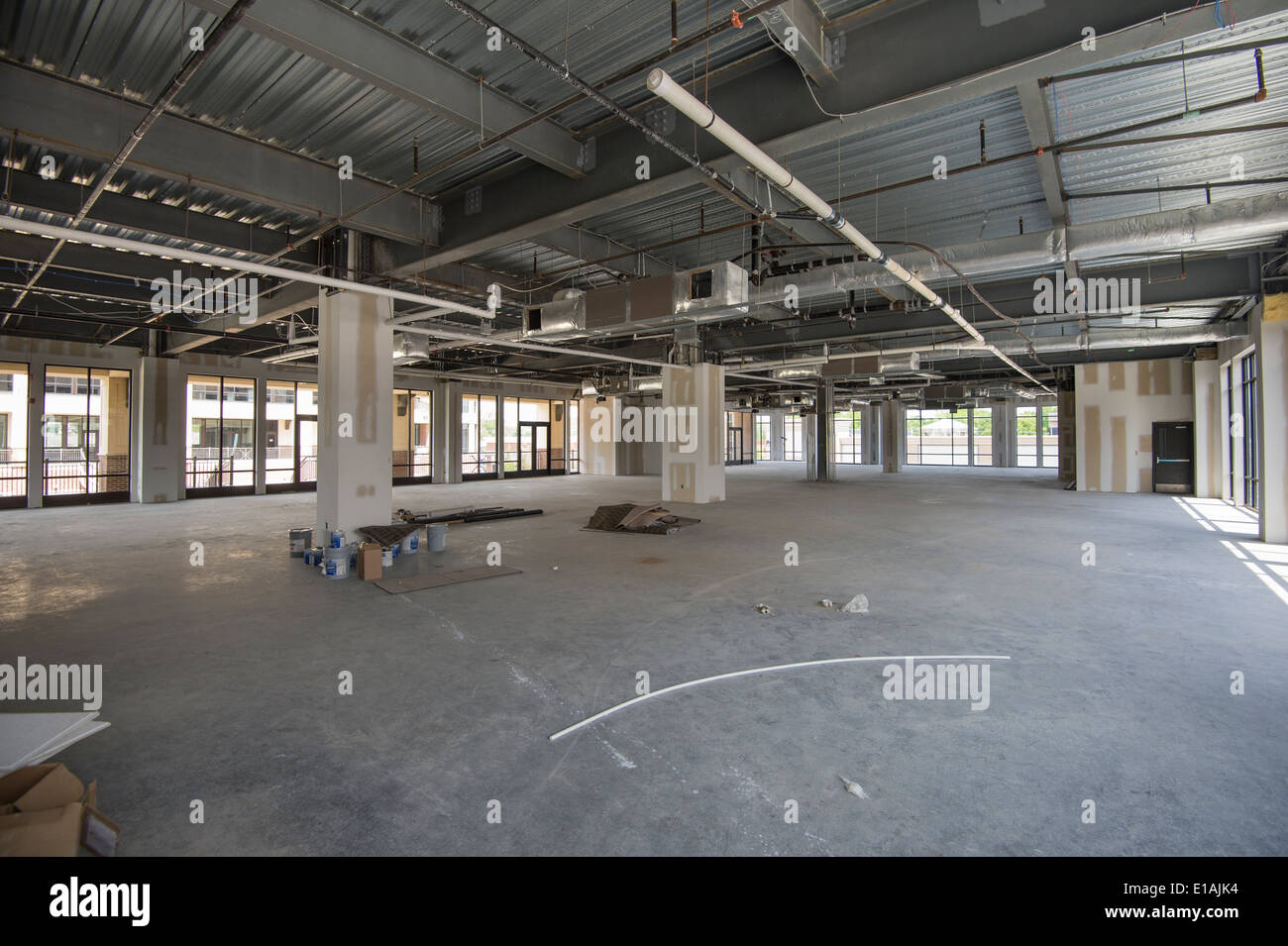 New Construction, Commercial Real Estate Interior Stock Photo