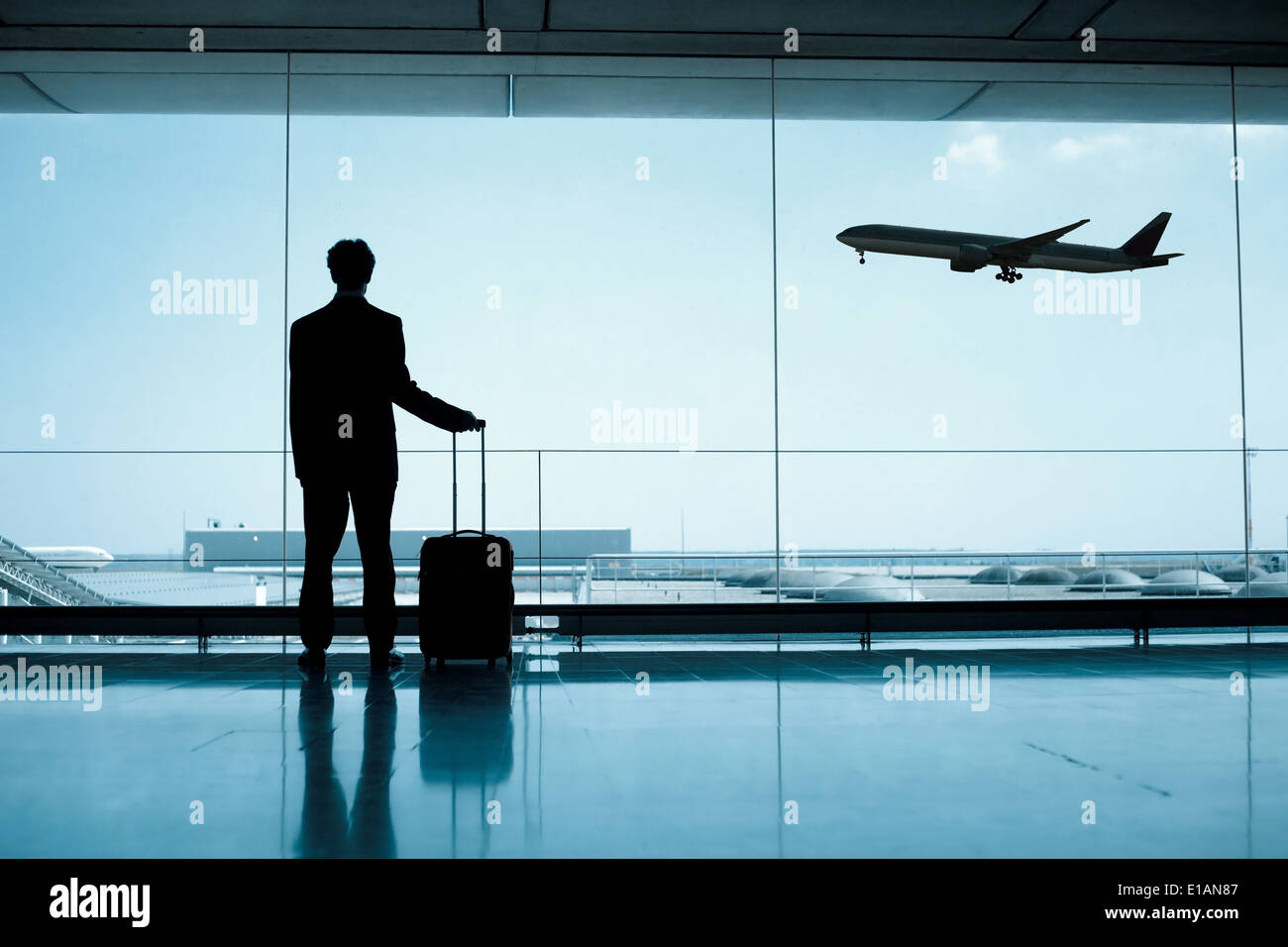 businessman at the airport Stock Photo