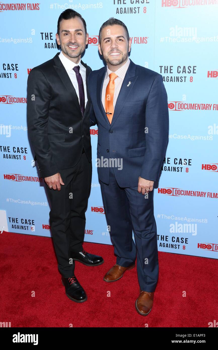New York, NY, USA. 28th May, 2014. Paul Katami, Jeff Zarrillo at arrivals for THE CASE AGAINST 8 Premiere, One Time Warner Center, New York, NY May 28, 2014. Credit:  Andres Otero/Everett Collection/Alamy Live News Stock Photo