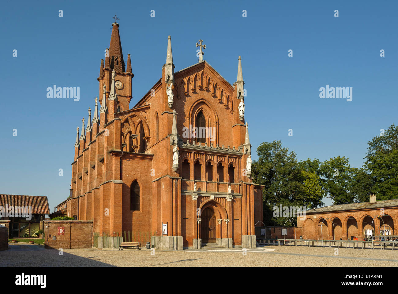 Church of San Vittore Martire at the Castello di Pollenzo, Bra, Piedmont, Italy Stock Photo