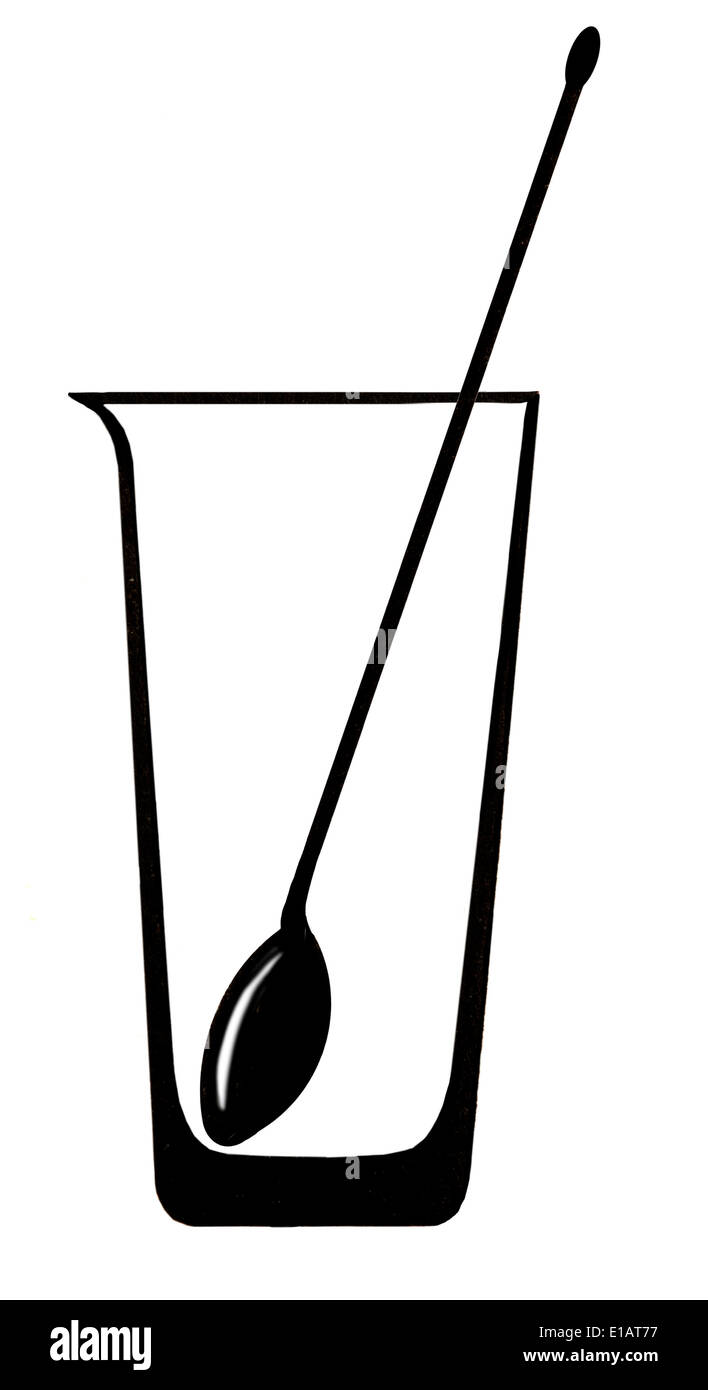 Mixing glass with bar spoon Stock Photo Alamy