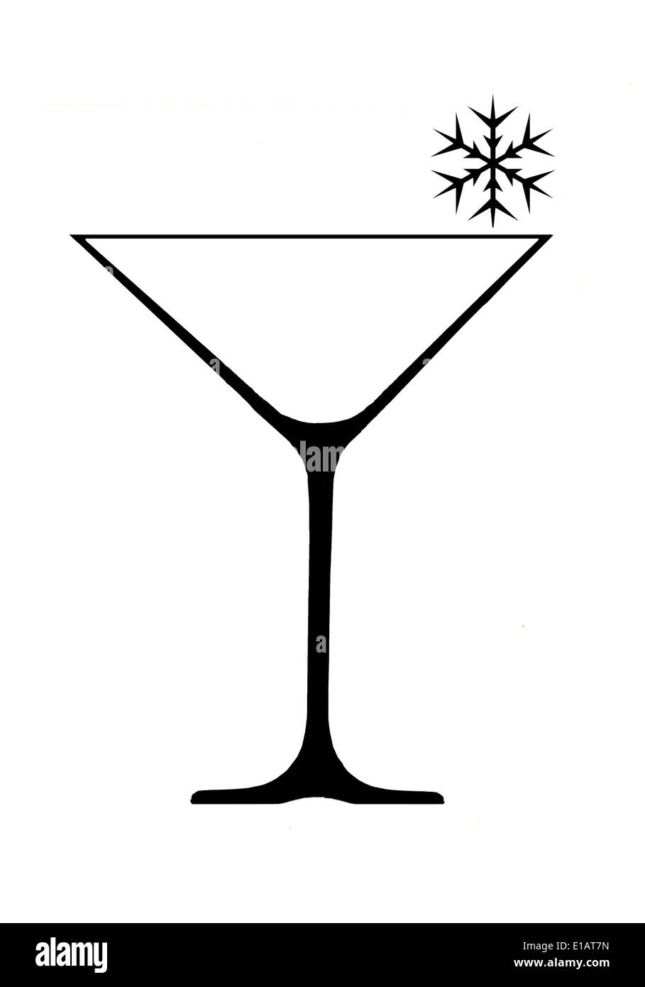 Martini glass, precooled Stock Photo