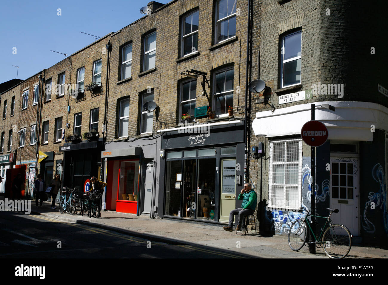 Redchurch Street, Shoreditch, London, UK Stock Photo