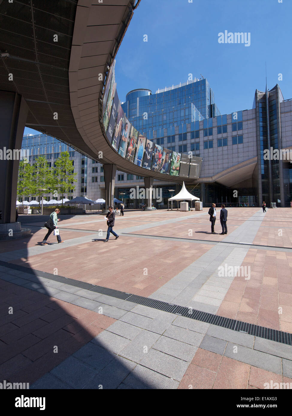 European Parliament buildings in Brussels, Belgium Stock Photo