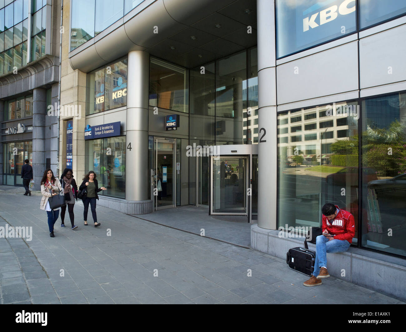 KBC bank at Schuman, Brussels, Belgium Stock Photo - Alamy