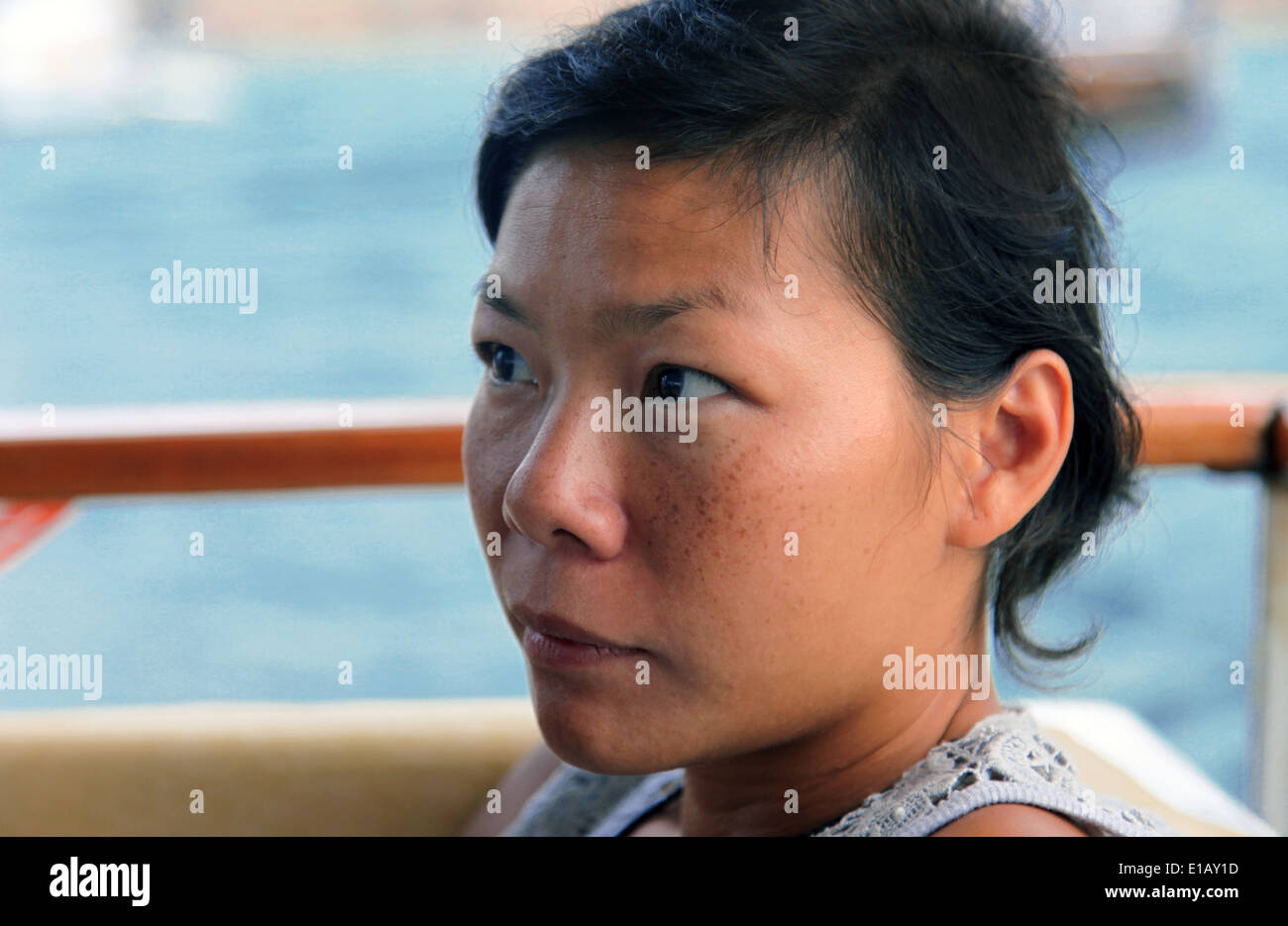 It S A Photo Of A Young Asian Chinese Woman She Has Short Hair