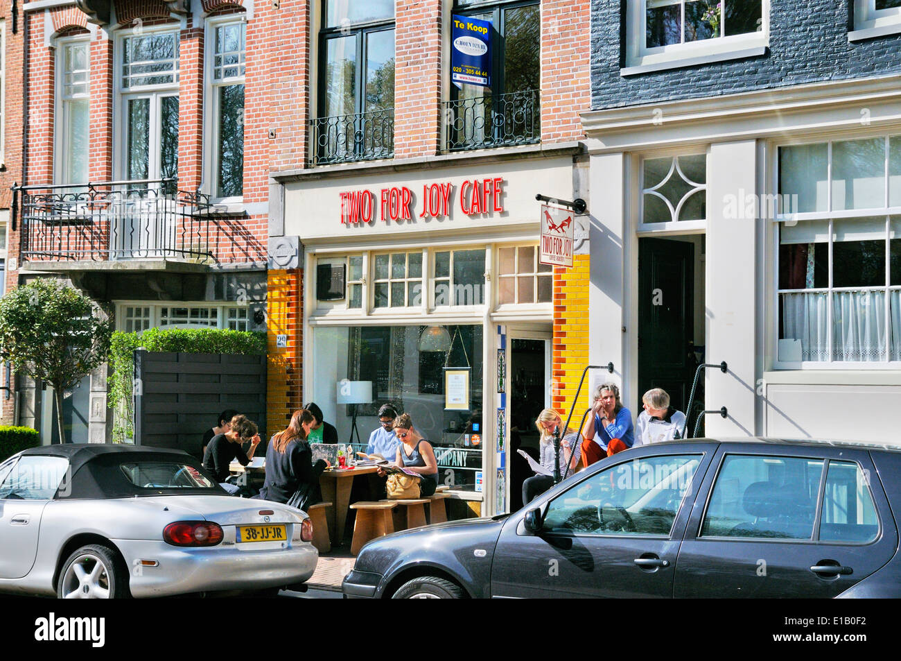 Two for Joy Cafe, Frederiksplein, Amsterdam, Netherlands Stock Photo