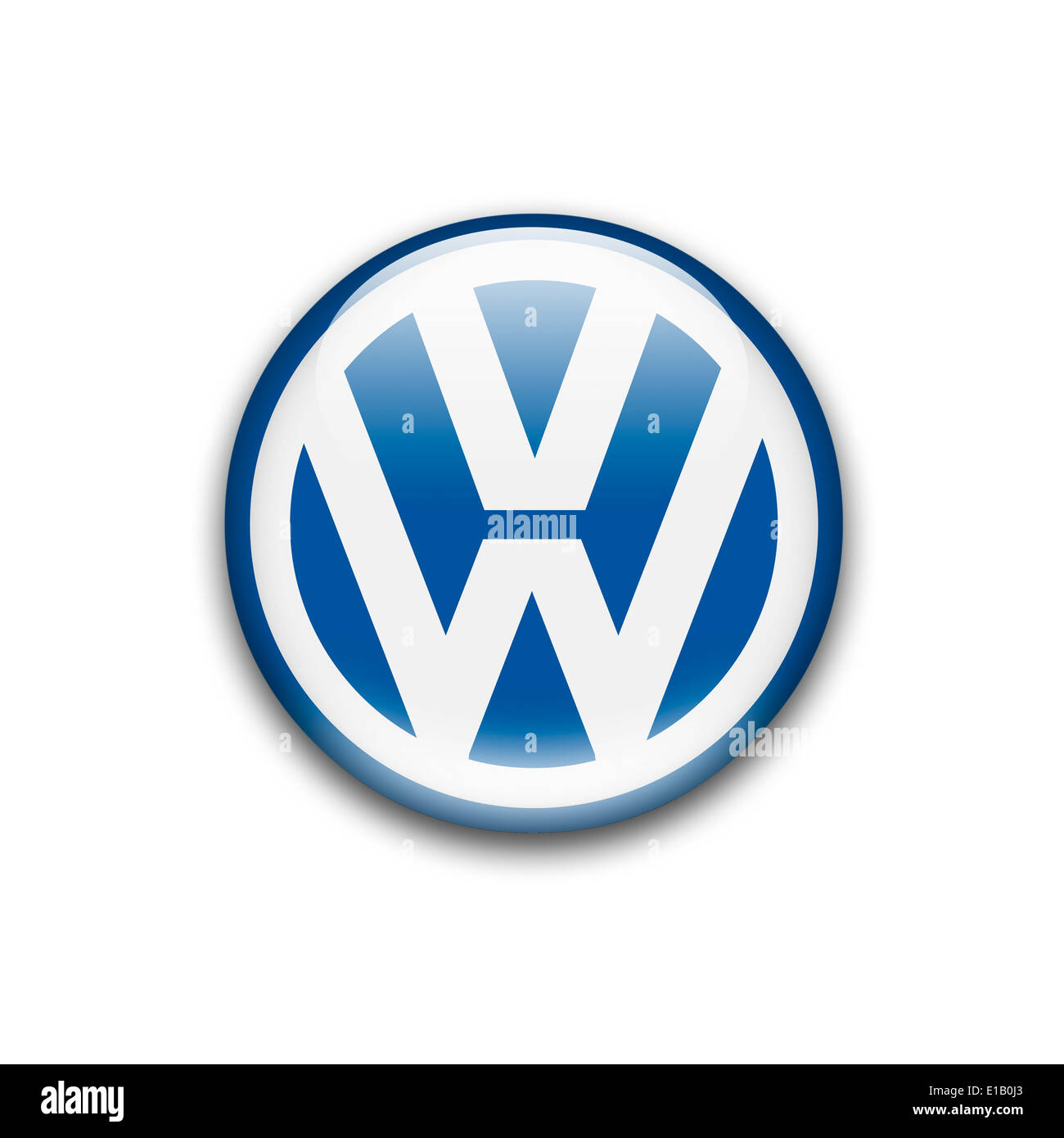 Volkswagen logo icon symbol flag emblem Stock Photo