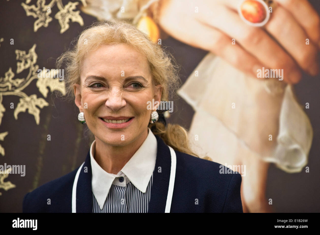 HRH Princess Michael of Kent talking about her novel 'The Queen of Four Kingdoms' at Hay Festival 2014. ©Jeff Morgan Stock Photo