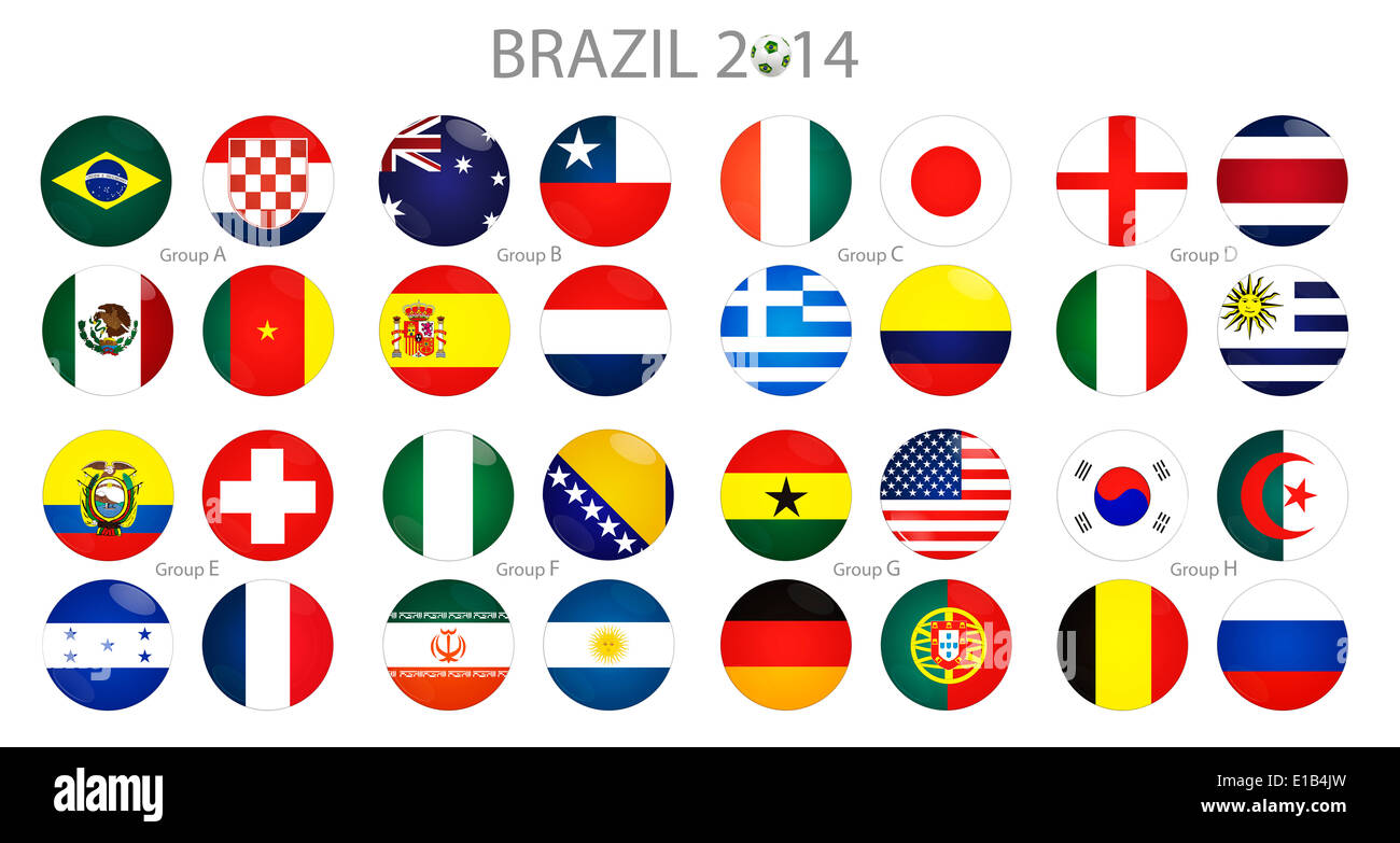 Groups of world cup at brasil Stock Photo