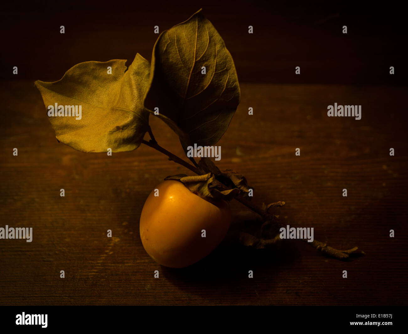 still life with persimmon Stock Photo
