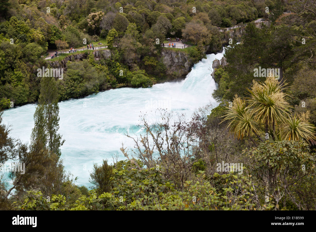 Huka Falls on the Waikato River Stock Photo