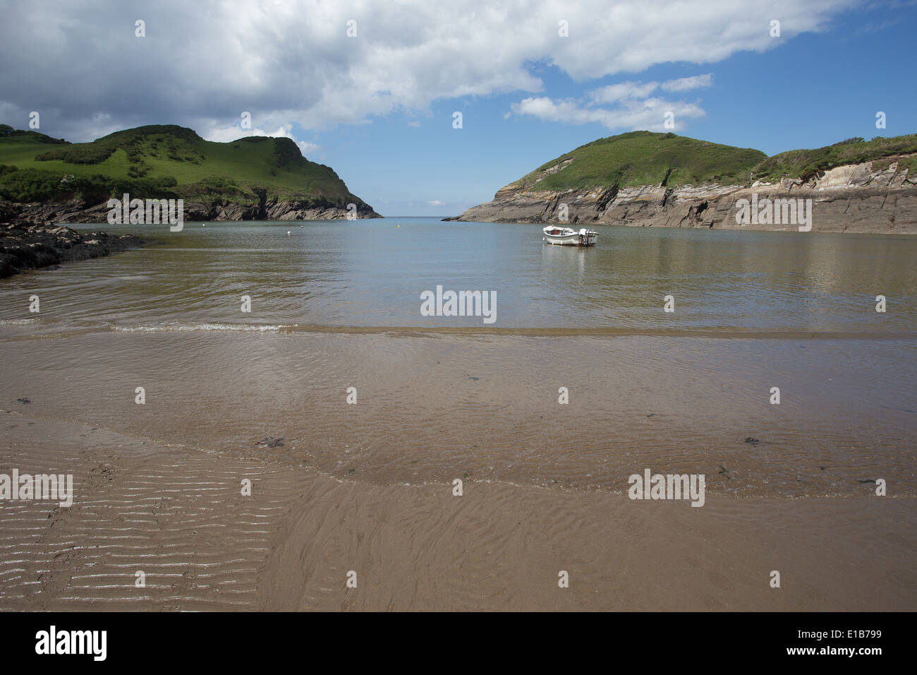 seaside coastal view Watermouth Bay North Devon Stock Photo Alamy