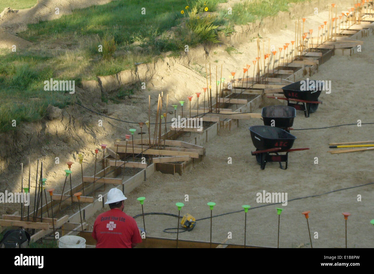 Concrete Forms Up Stock Photo Alamy