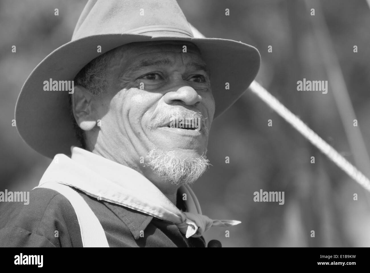 Buffalo Soldiers at Fort Missoula Stock Photo