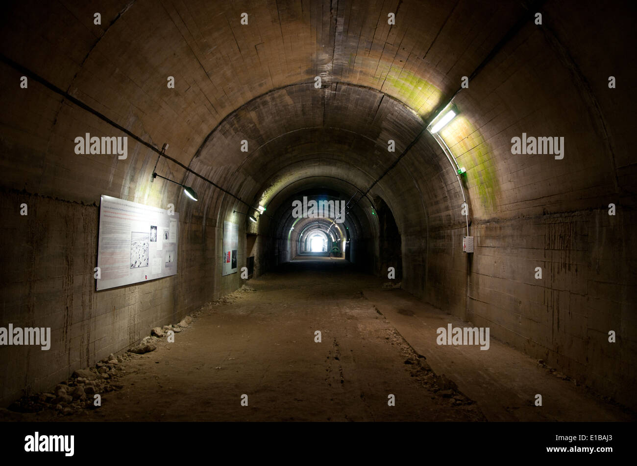 Forteresse de Mimoyecques, secret underground base for the giant V3 super gun, Pas de Calais, France Stock Photo
