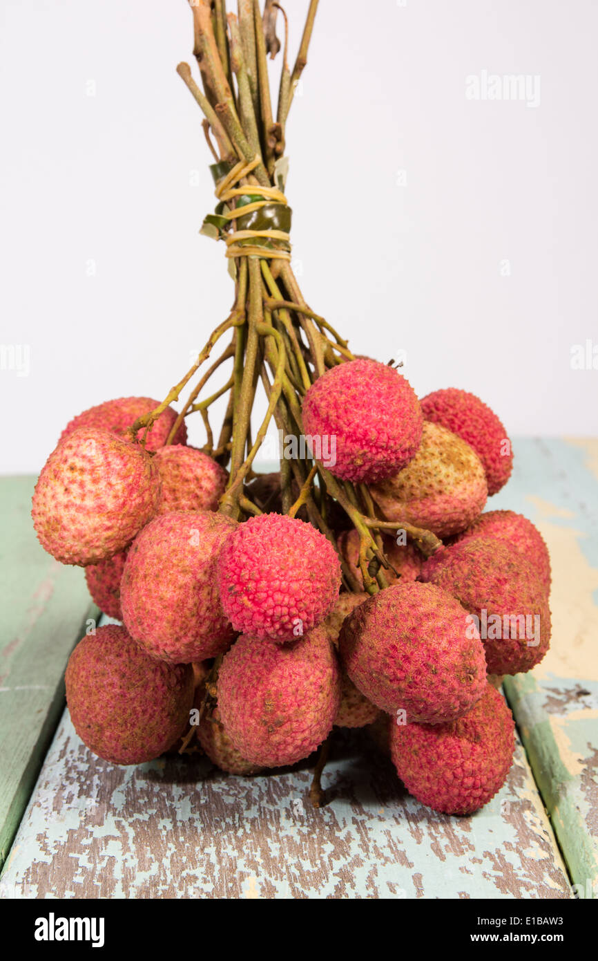 Red Litchi Stock Photo