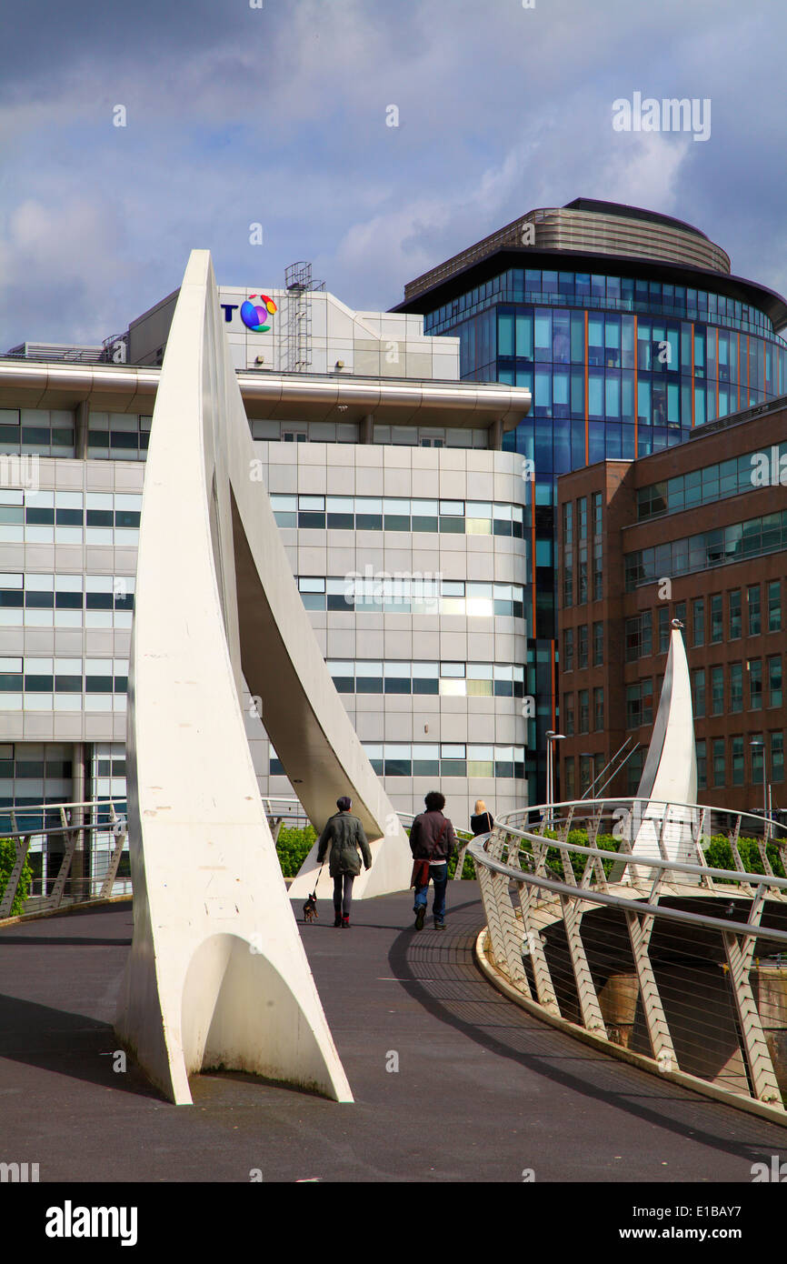 UK, Scotland, Glasgow, Tradeston Bridge, City Centre Stock Photo Alamy