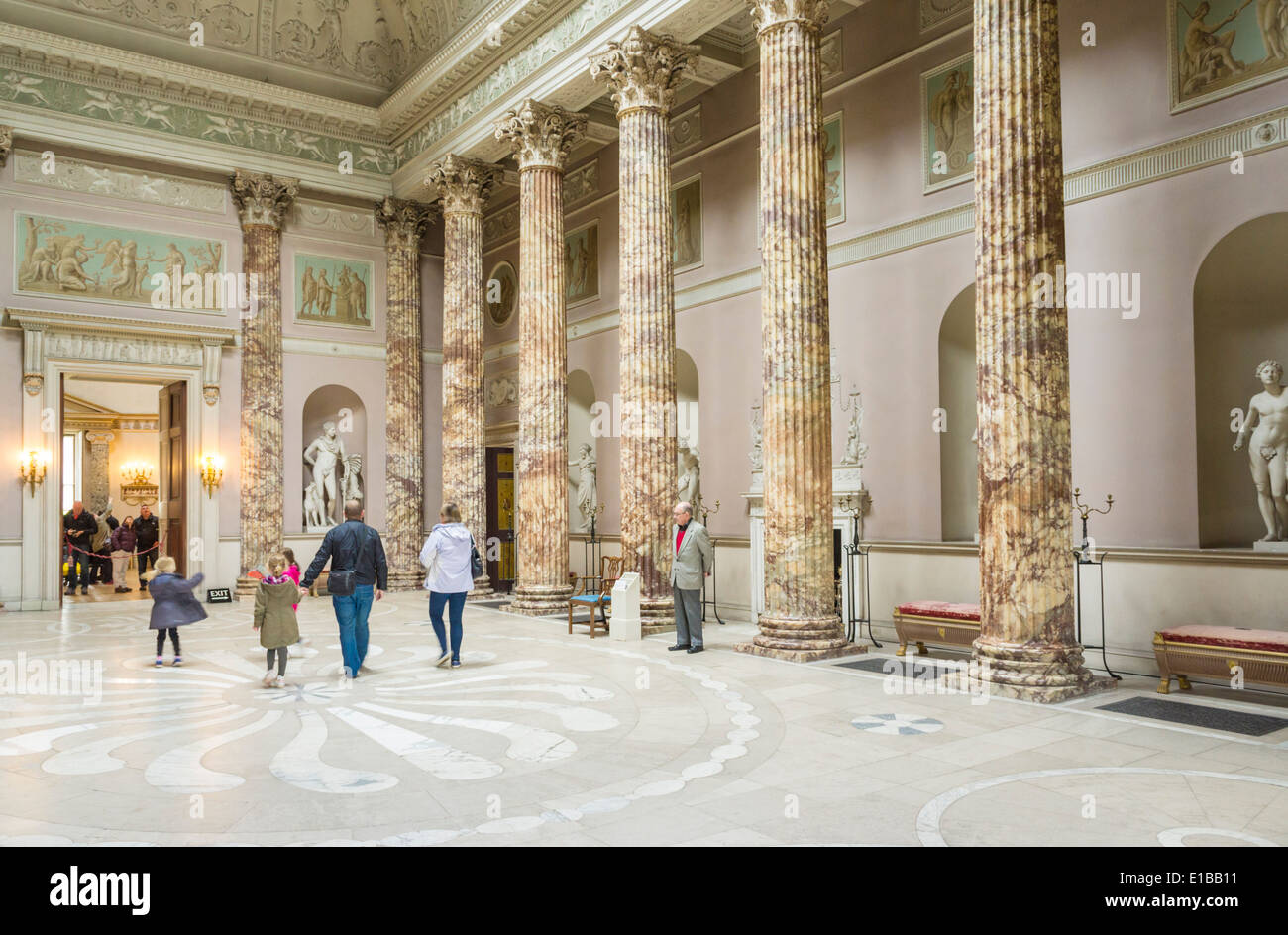 The Marble Hall, Kedleston Hall, Derbyshire, England, UK, EU, Europe