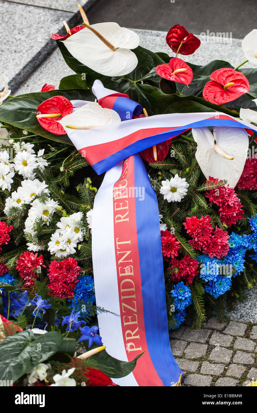 laying of wreaths prague, Czech republic, Europe, Stock Photo