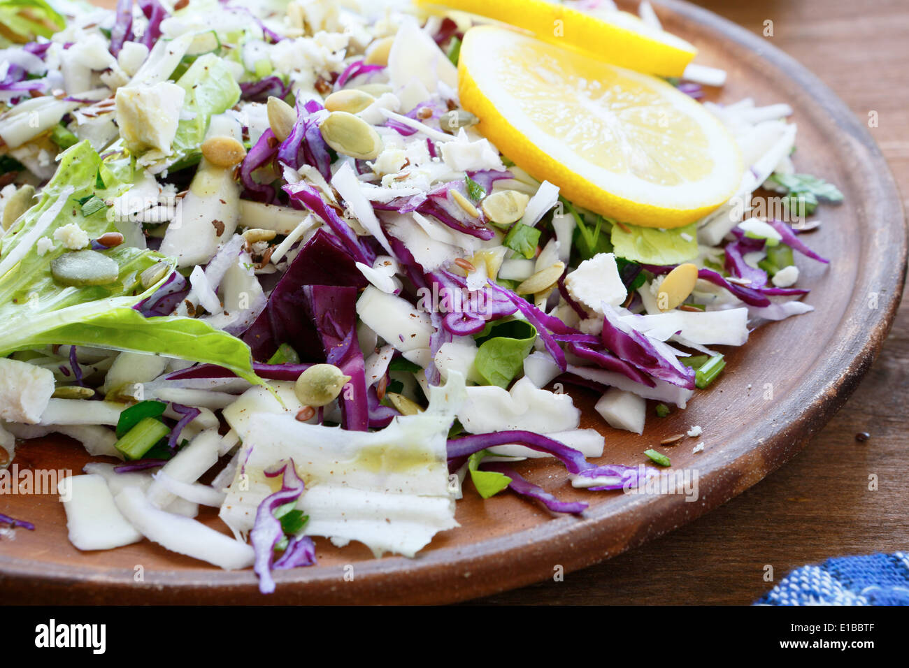 lettuce and cabbage salad, food closeup Stock Photo Alamy