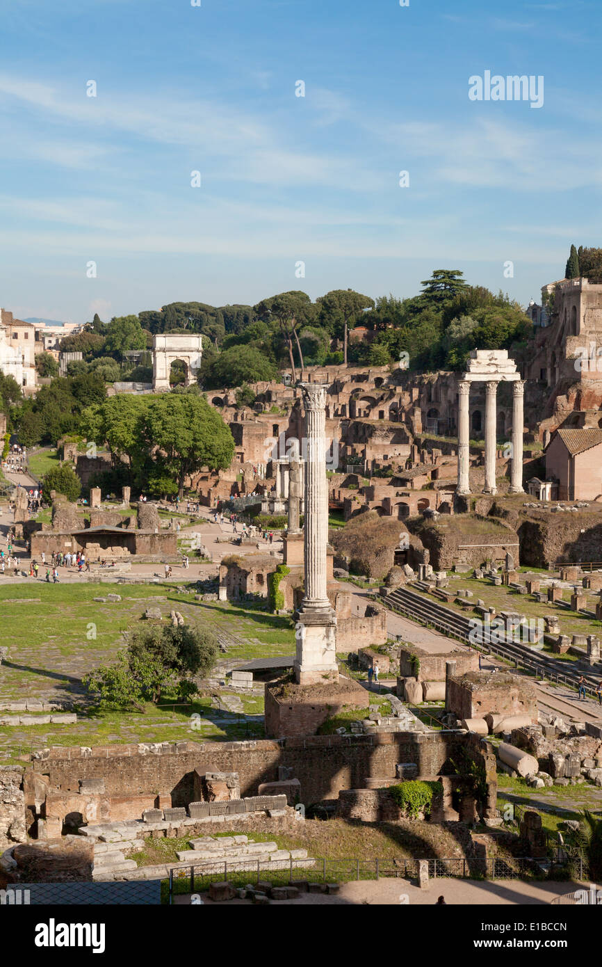 Rome, the ancient Roman Forum, Rome city center, Rome Italy Europe Stock Photo