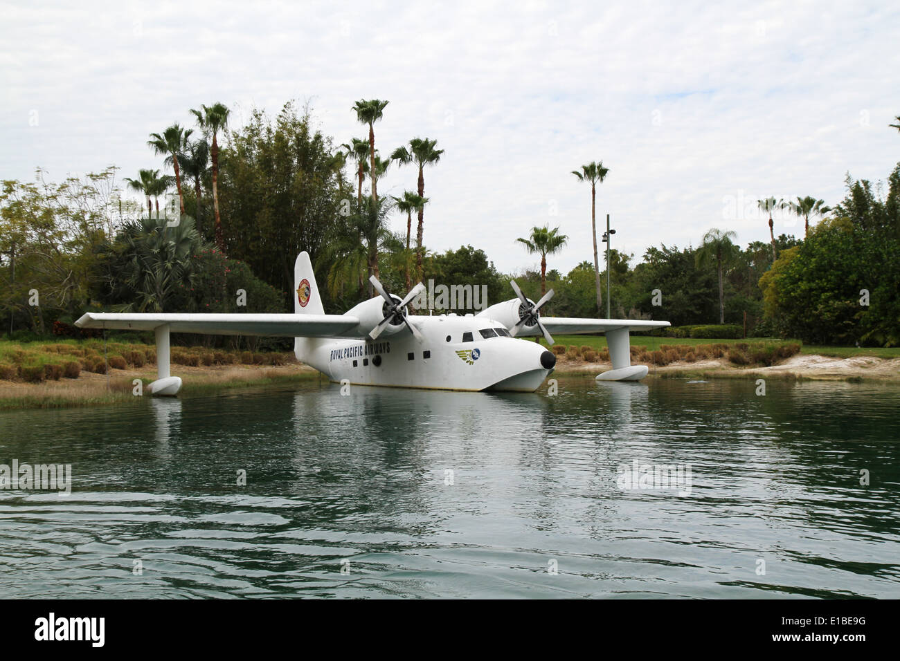A Grumman Flying Boat with Royal Pacific Airways markings at Universal Studios Orlando Stock Photo