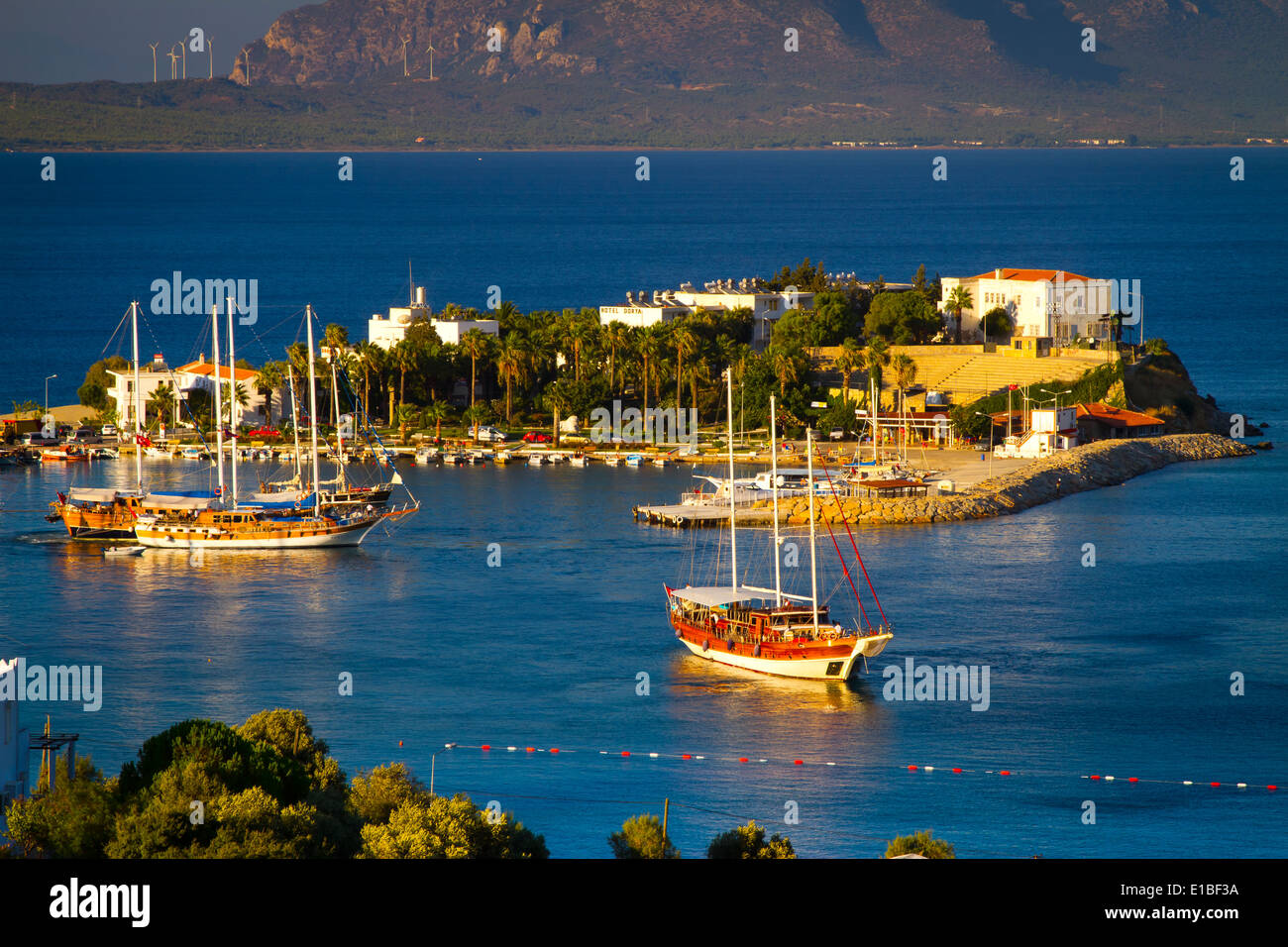 Harbour. Datca city. Datca peninsula, Mugla province, Anatolia, Turkey. Stock Photo
