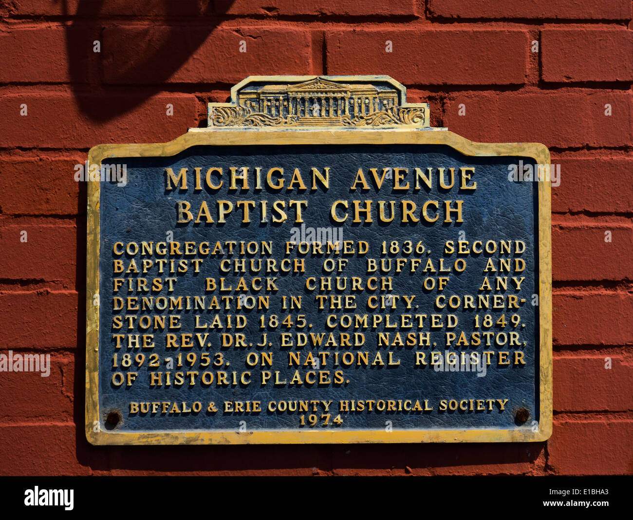 Michigan Street Baptist church site of an underground railroad station