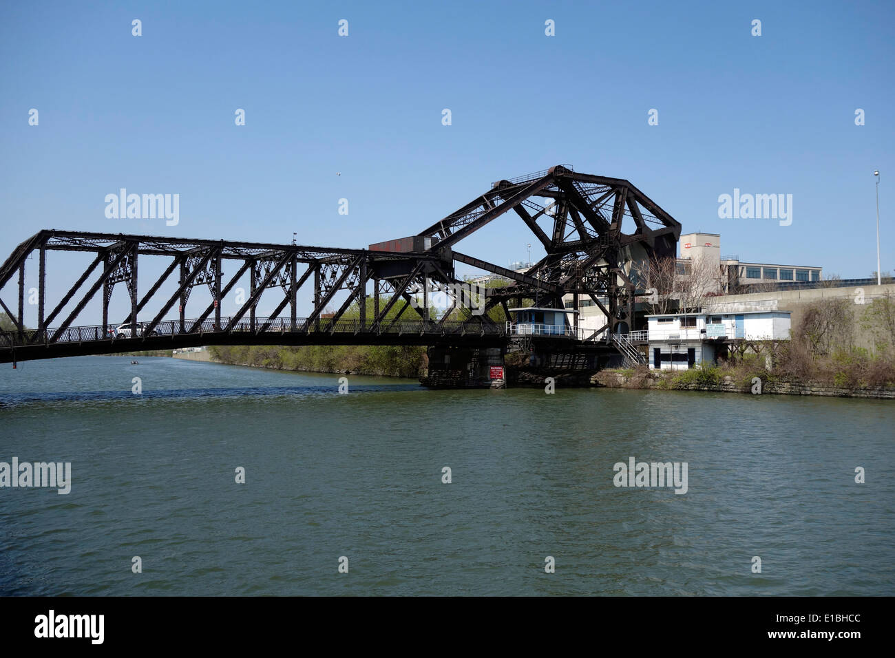 ferry street vertical lift bridge in Buffalo NY Stock Photo Alamy