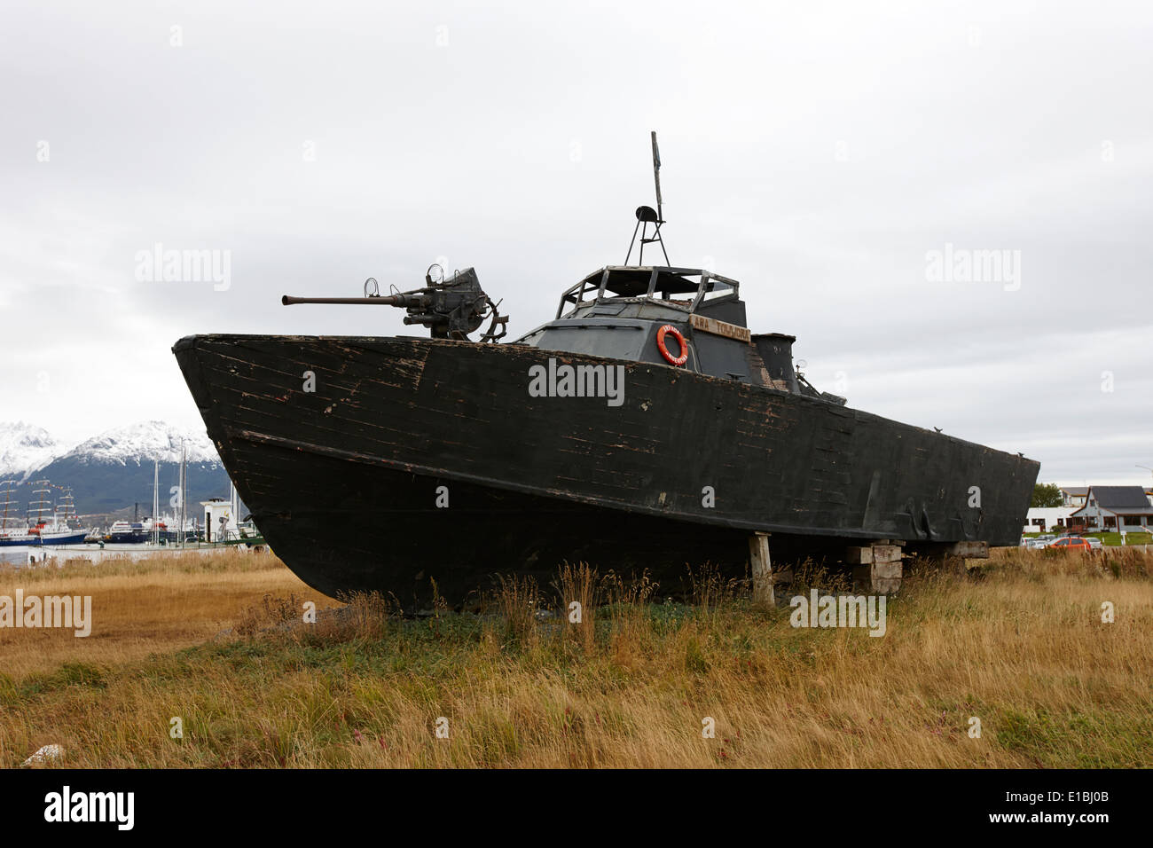 ara towwora p-82 higgins class torpedo boat of the argentine navy Ushuaia Argentina Stock Photo