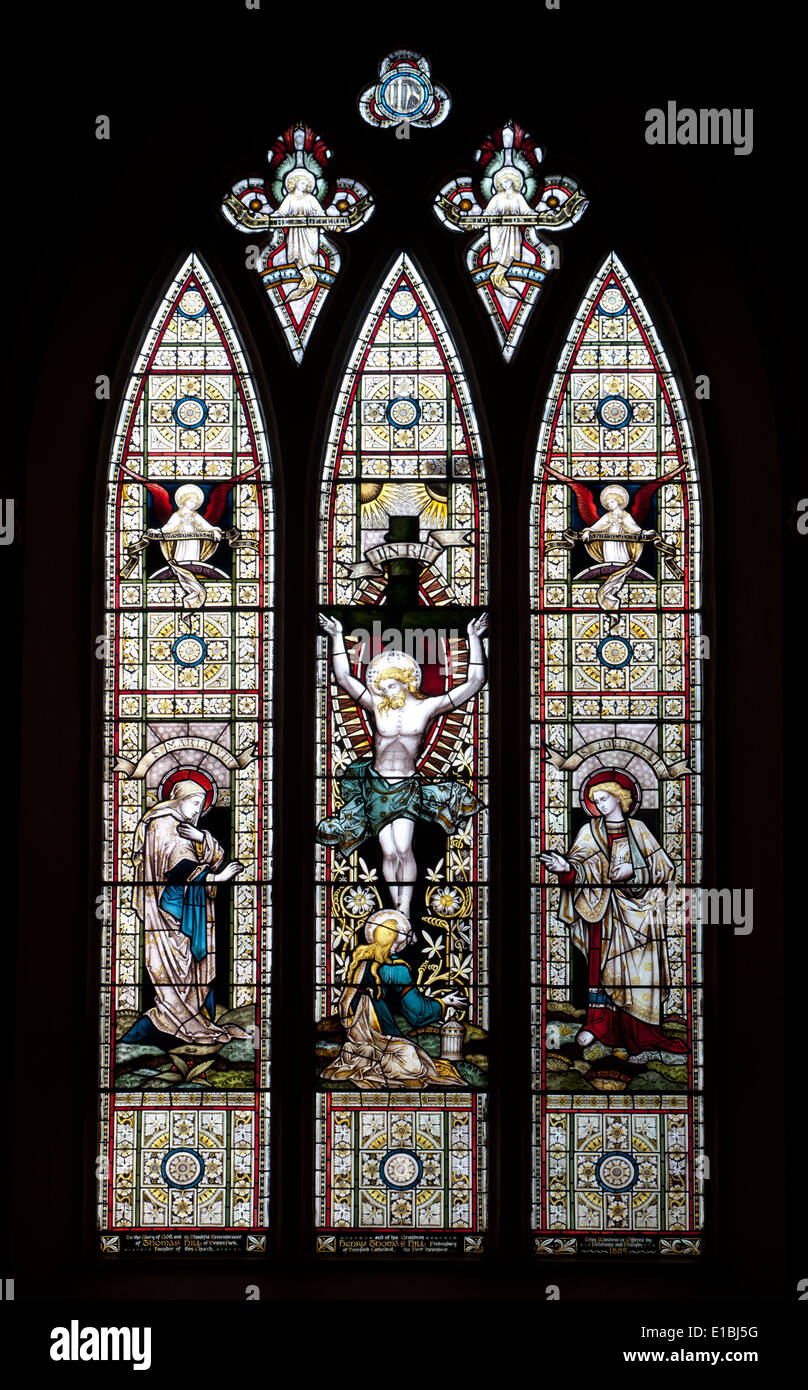 The East Window, Christ Church, Lye, West Midlands, England, UK Stock Photo
