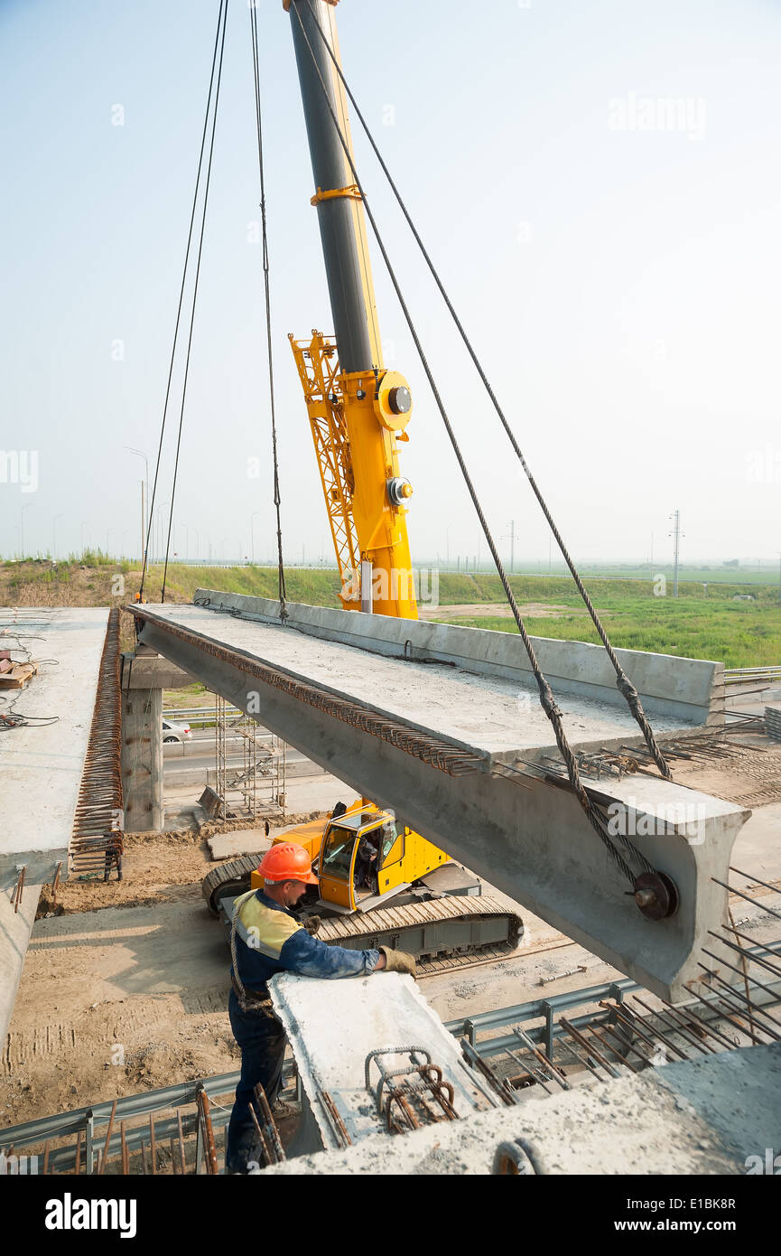 process of bridge construction Stock Photo Alamy