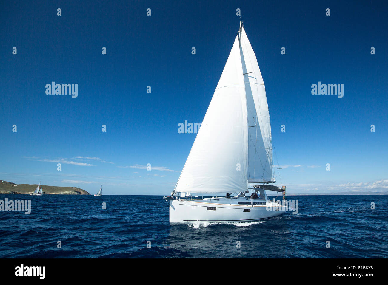 Boat in sailing regatta. Luxury yachts Stock Photo - Alamy