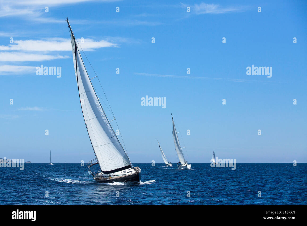 Luxury yachts. Boats in sailing regatta Stock Photo - Alamy