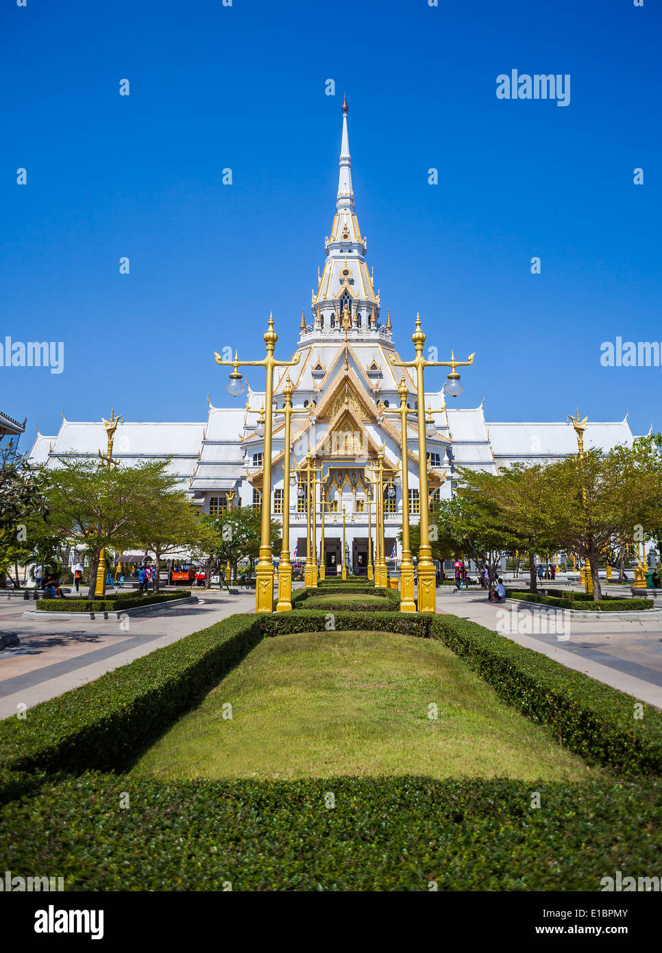 White church in Thailand Stock Photo