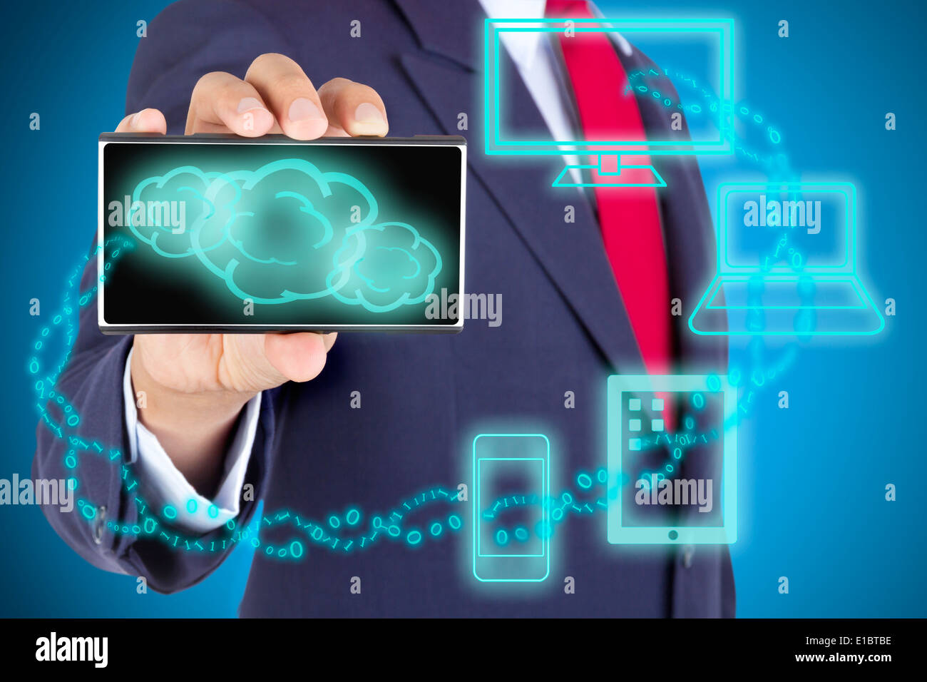 Cloud Computing technology concept connection smart phone network Stock Photo