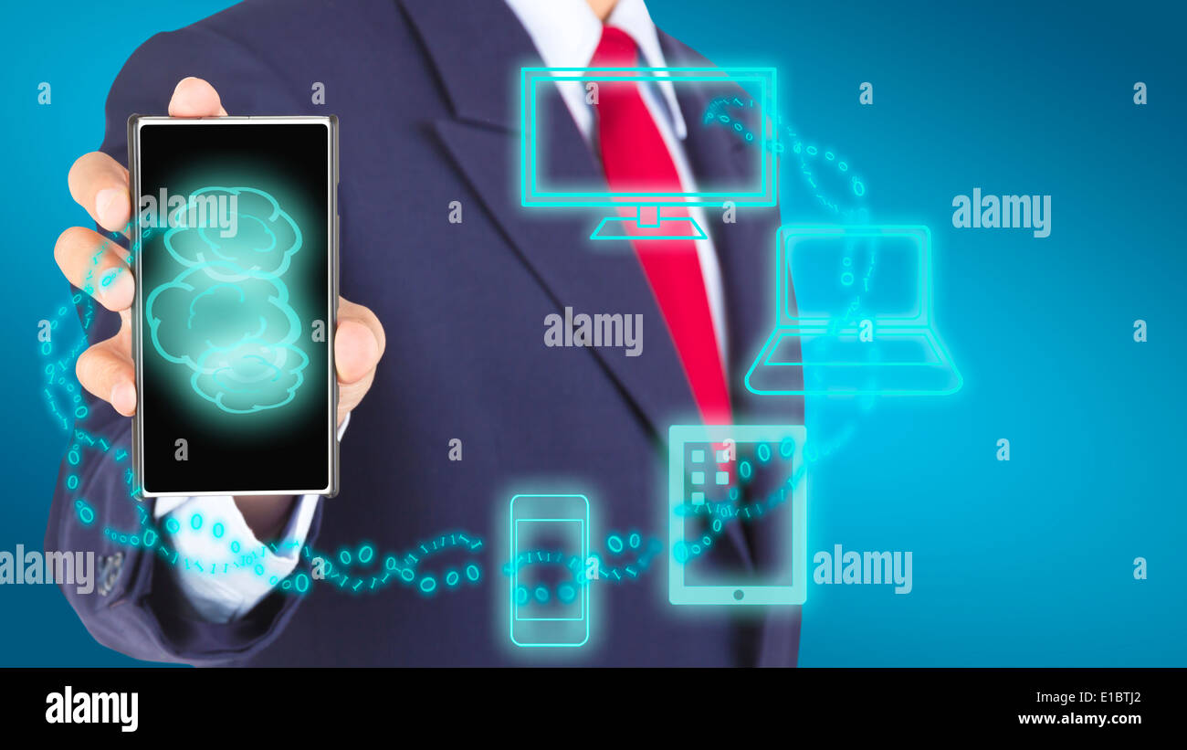 Cloud Computing technology concept connection smart phone network Stock Photo