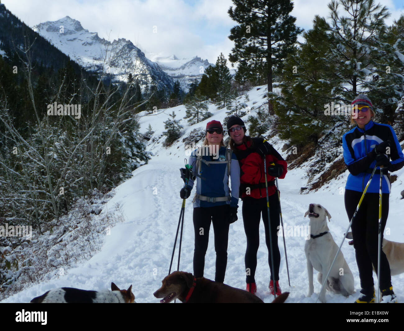 Lake Como ski trails Stock Photo Alamy