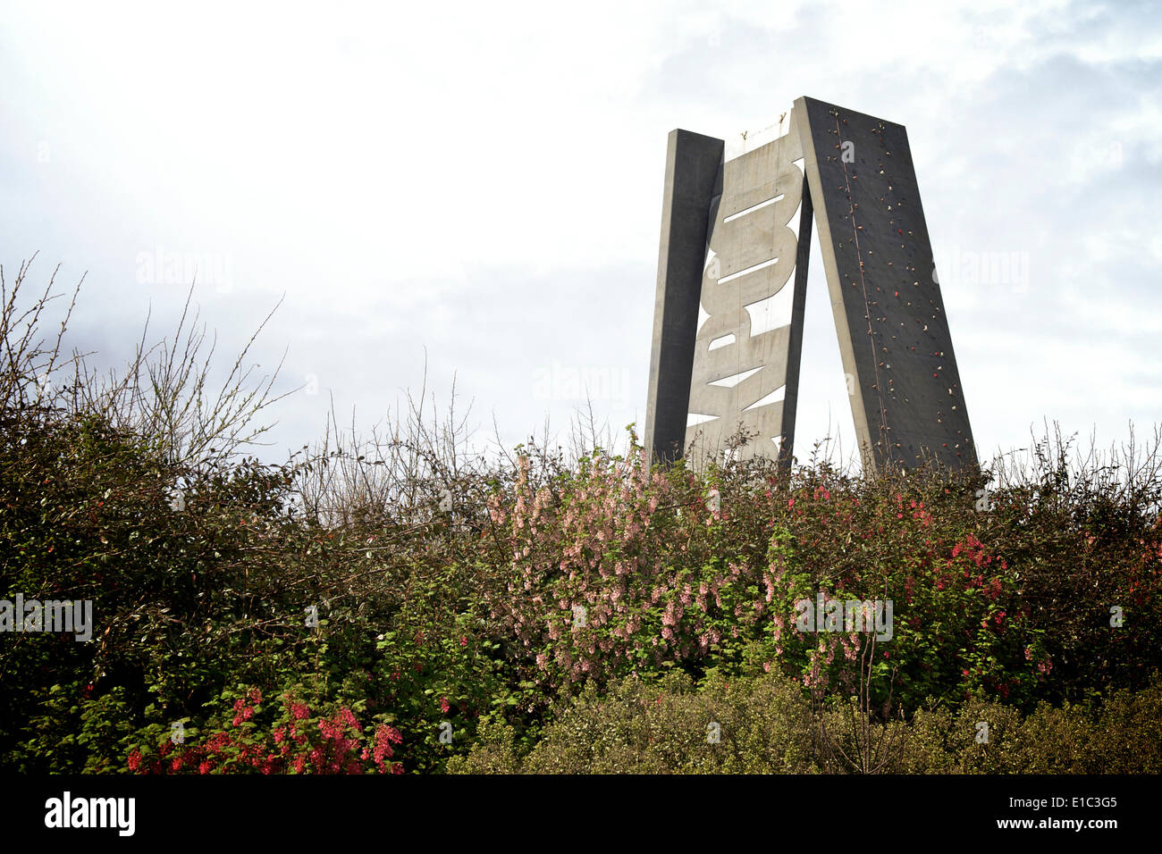 Outdoor climbing wall,Blackpool,Lancashire,UK Stock Photo Alamy